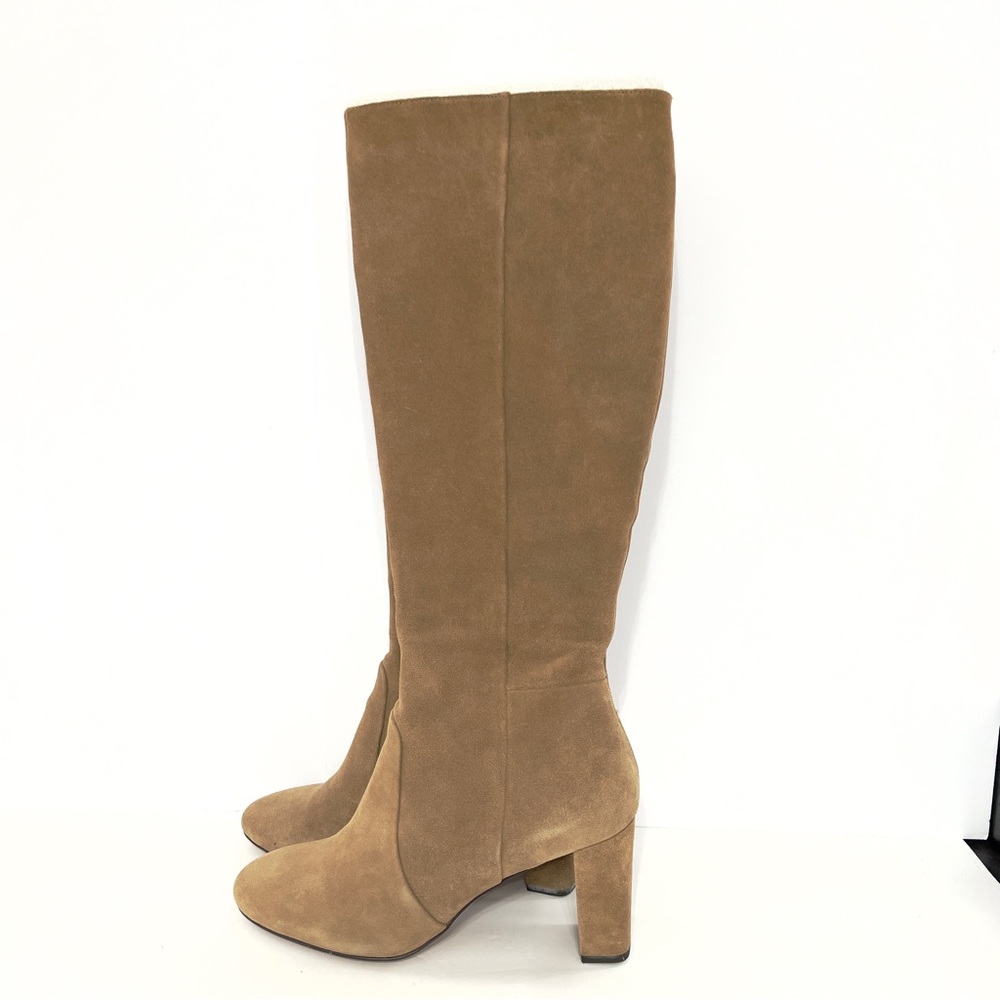 Banana Republic Brown Suede Knee High Boots Women’s 11 Block Heel Zip